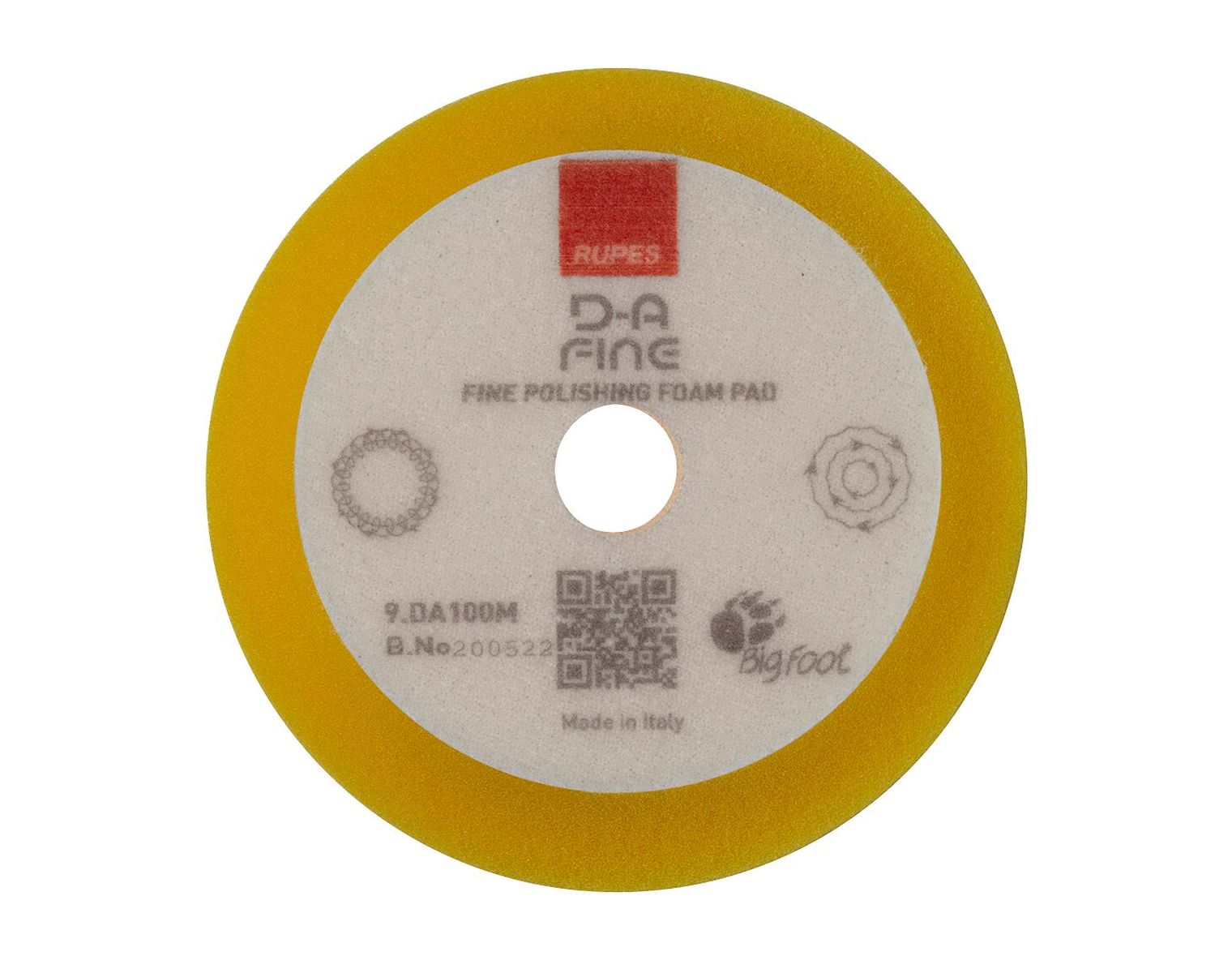 RUPES Polierpad D-A FINE, gelb, 80mm