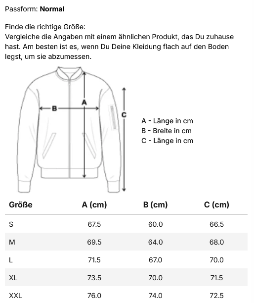 VIANTIS Bomber Jacke Unisex